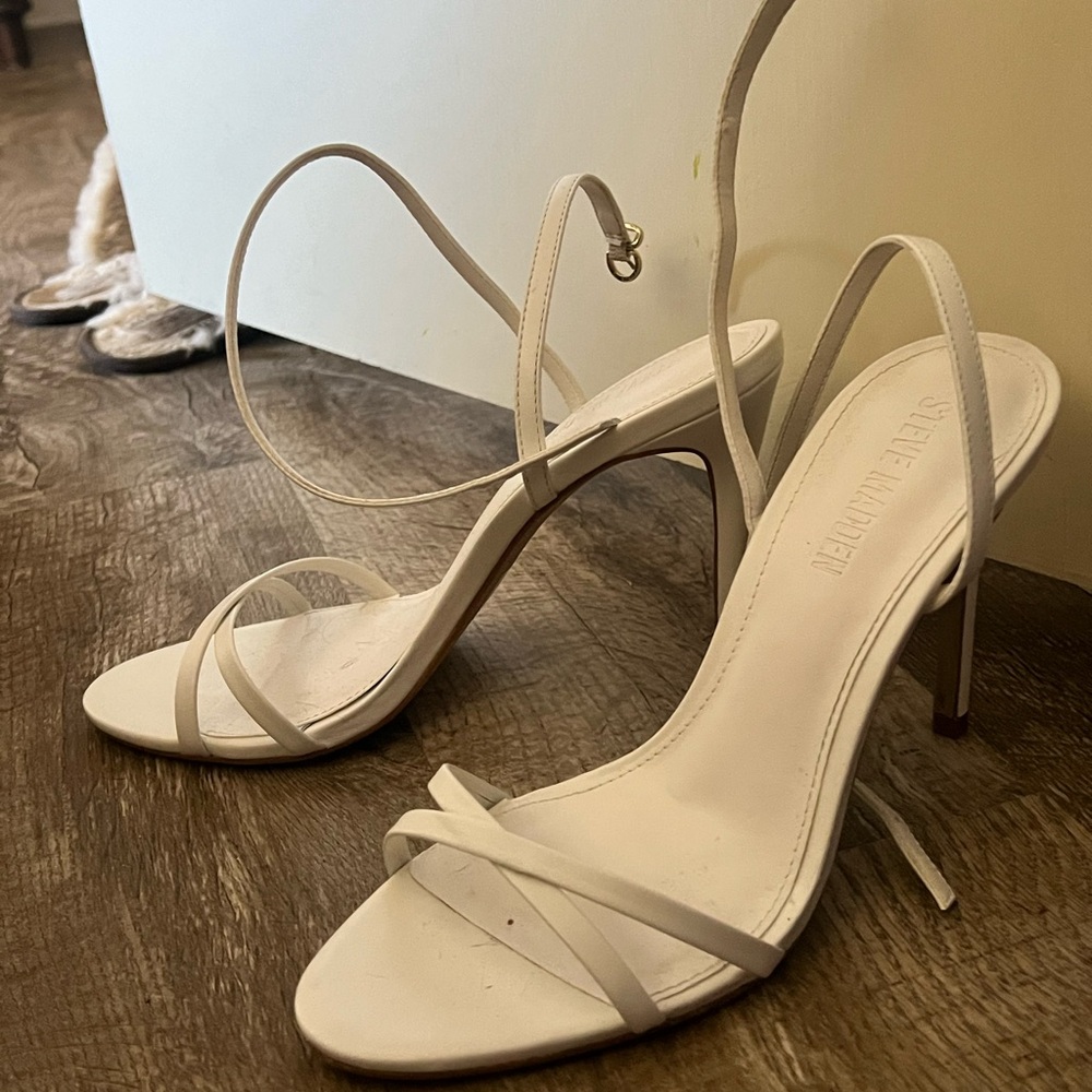 Steve Madden Ivory Strappy Heels